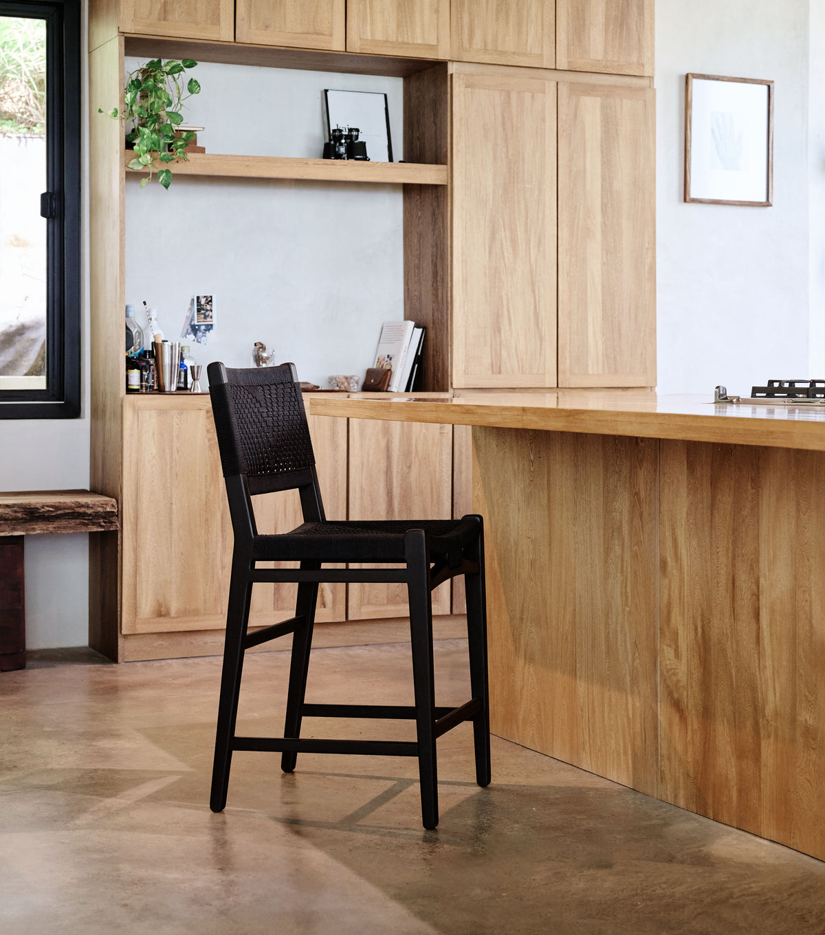 Charcoal Teak / Black V Braided Cord / Counter