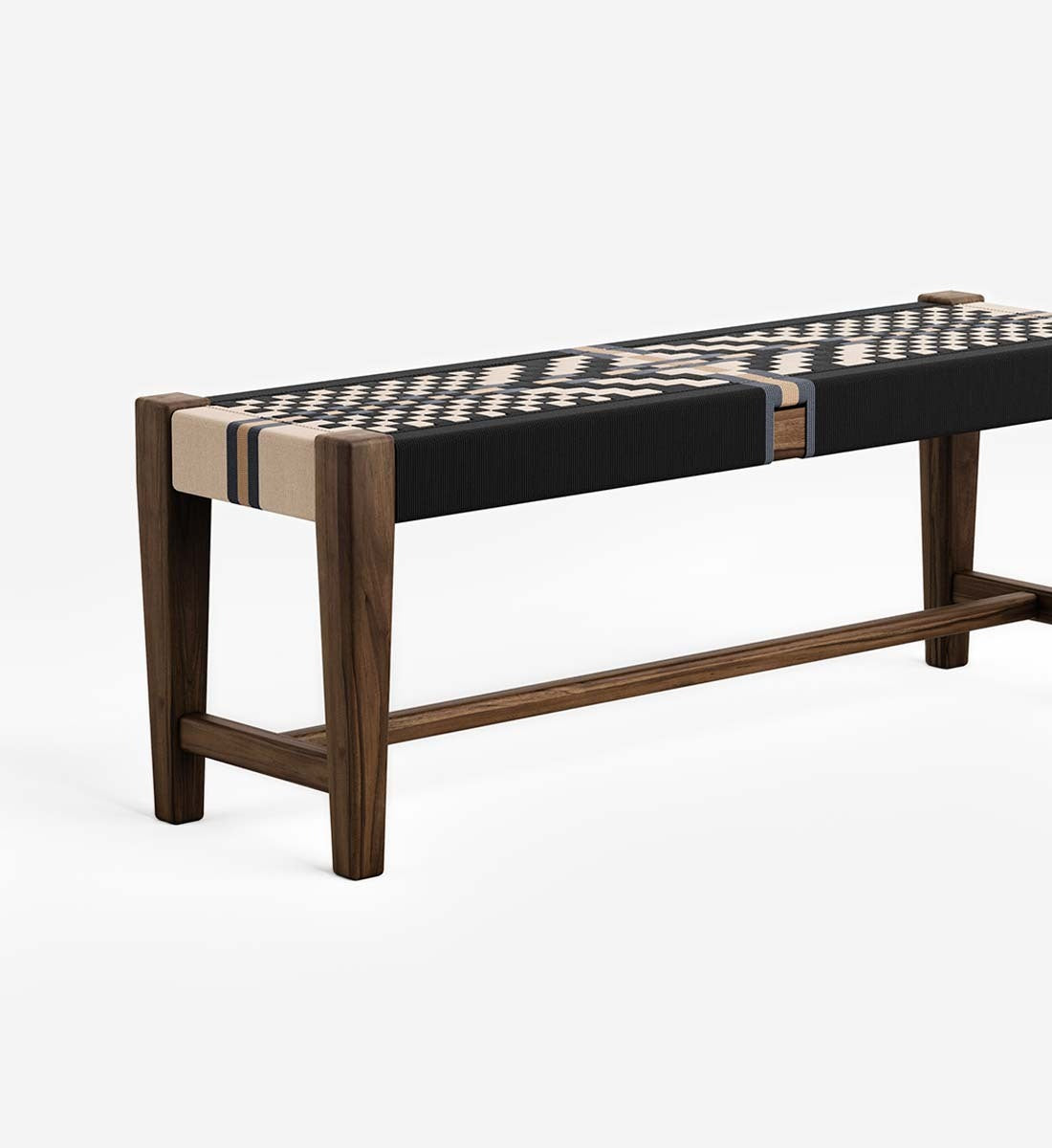 Santa Cruz Bench Woven San Geronimo Cord | Forever Furniture by