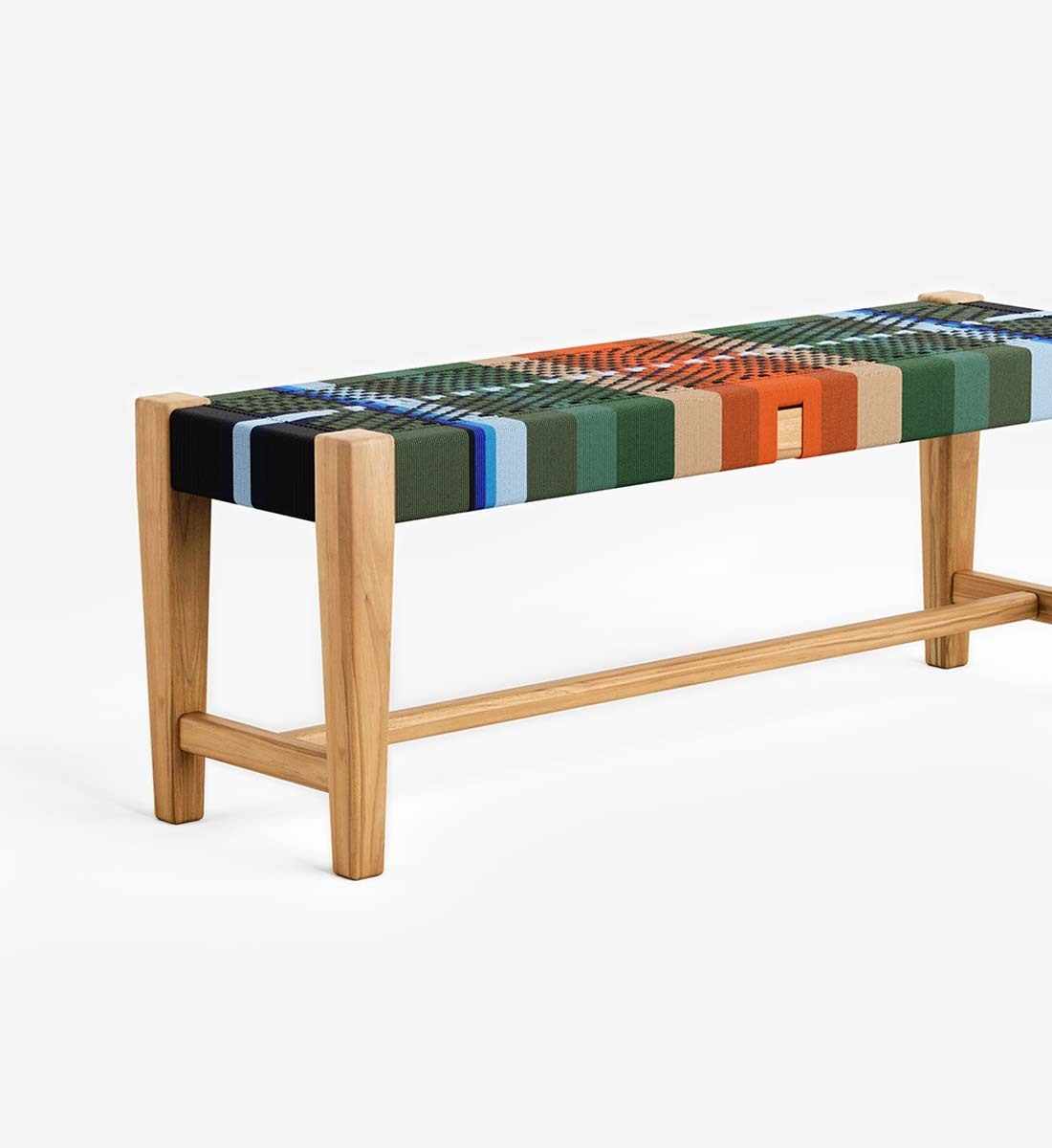 Santa Cruz Bench Woven San Geronimo Cord | Forever Furniture by