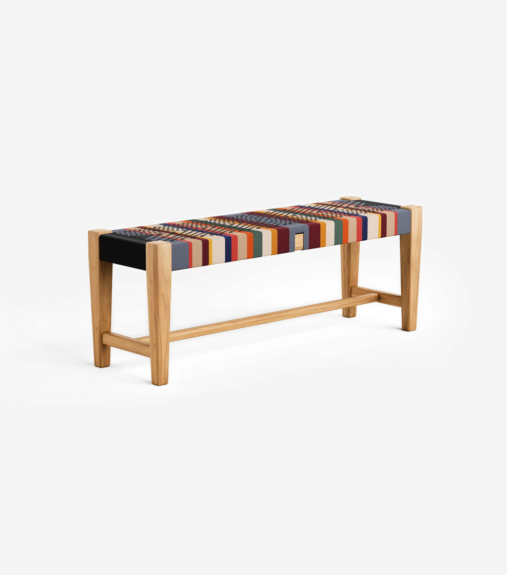 Santa Cruz Bench Woven San Geronimo Cord | Forever Furniture by