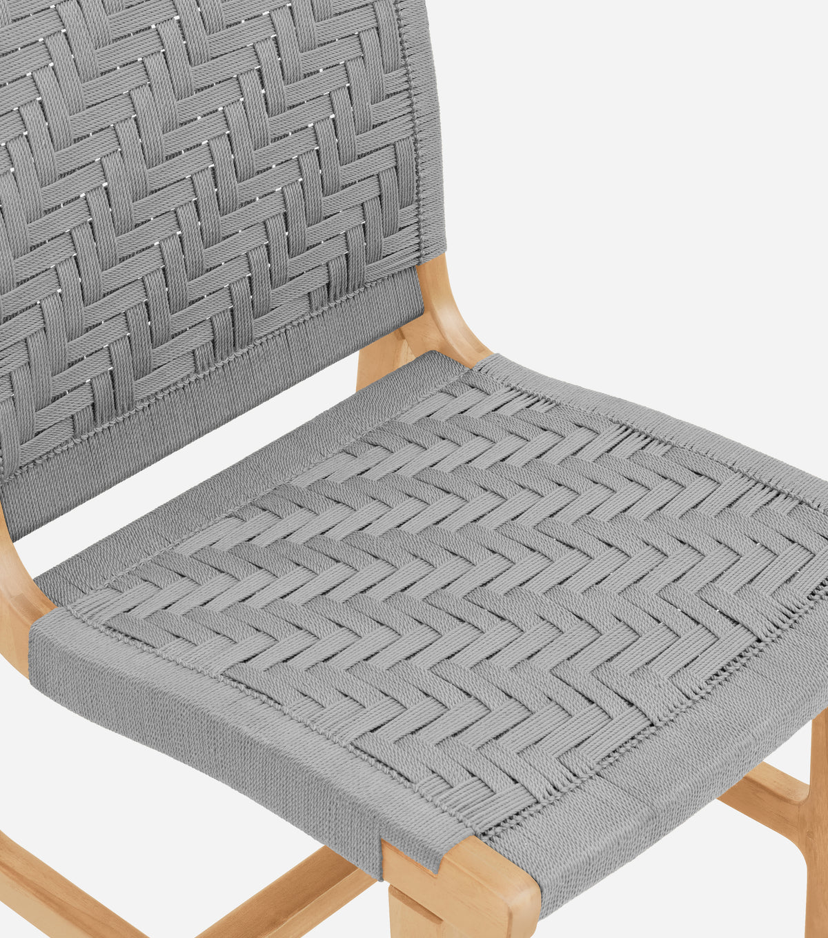 Natural Teak / Light Grey Basket Cord
